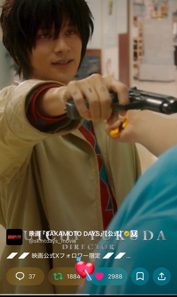 <a href="/skmtdays_movie/">映画『SAKAMOTO DAYS』【公式】</a> #SAKAMOTODAYS 期待が高まっています.ᐟ.ᐟ
公開前に貴重なイベントを開催してくださり本当にありがとうございます( ᵕ̩̩ ⩊ ᵕ̩̩ )
フォロー&amp;RP済みですჱ̒⸝⸝•̀֊•́⸝⸝)💘
ご縁がありますように𓂃 𓈒𓏸🪽

x.com/nico_tkm1103/s…