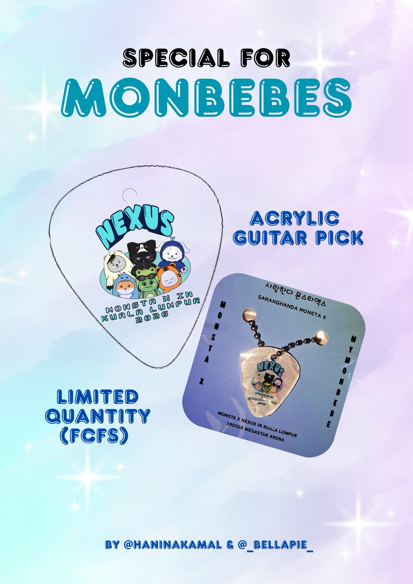 _bellapie_'s tweet photo. ‼️Freebies for #MONSTAXinKL ‼️

Hello, hi, anyeong Monbebe 👋🏻
As we have secured our tickets for the show, we would like to share our excitement with Monbebes too!🤗

✨Limited quantity ✨FCFS✨

by @haninakamal &amp; @_bellapie_ 

🚩: Mega Star Arena
🗓️⏱️: 28 March 2026, tba https://t.co/VMKOKWrepL