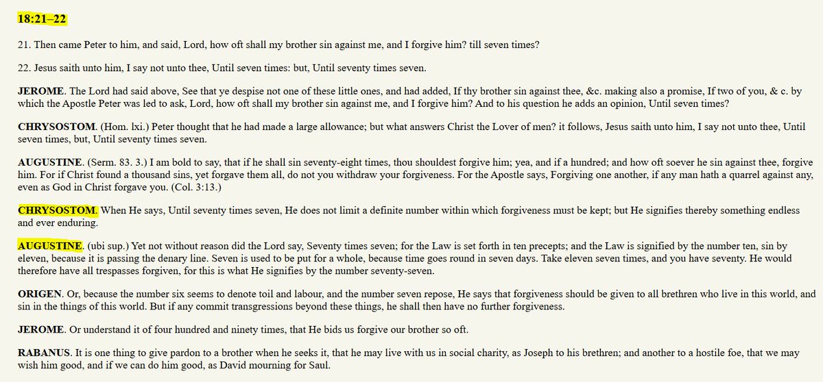 Michael65413248's tweet photo. #Matthew18:21-35
https://t.co/NwULOpxtJl
Saints' Commentaries https://t.co/vfi3KrwCf2
🔽
Ref.
Forgive? Do you know what I've gone through?
You forgive them. Judgement is still on them as God is JUST!
See the end of those crucified Christ & kill #Christians
https://t.co/CS4Q0MEWdv https://t.co/11PeGGPpQd