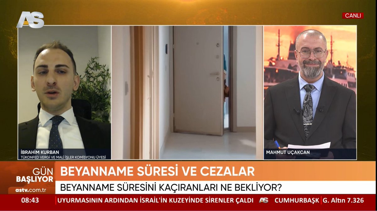 TuketiciBasvuru's tweet photo. İbrahim Kurban / As TV / 10 Mart 2026 / Kira geliri beyannamesi verilmesi
TÜKONFED Vergi ve Mali İşler Komisyonu Üyesi @ibrahimckurban @astvhaber de '2025 Yılı Kira Geliri Beyanlarını' değerlendirdi. 
https://t.co/vJWRvVY4Xu
@aydinagaoglu @avibrahimgullu #kira #beyanname https://t.co/VsxwOoesip