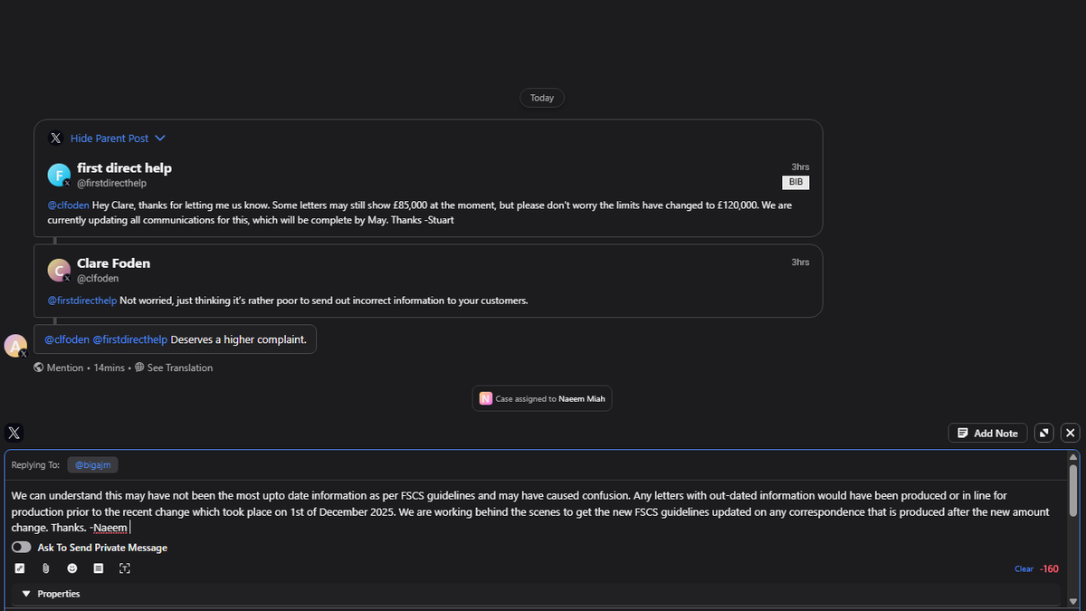 first direct help tweet media