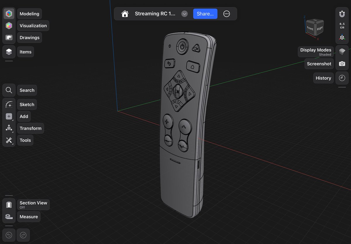 indraama's tweet photo. @appltrack The fuck? That app is just @Shapr3D . Even I, as an amateur, use it. No way Apple would use Shapr3D as their main 3D CAD tool. And that’s literally just a screenshot anyone could make. Such a stupid claim. https://t.co/4oWX4A5NvZ