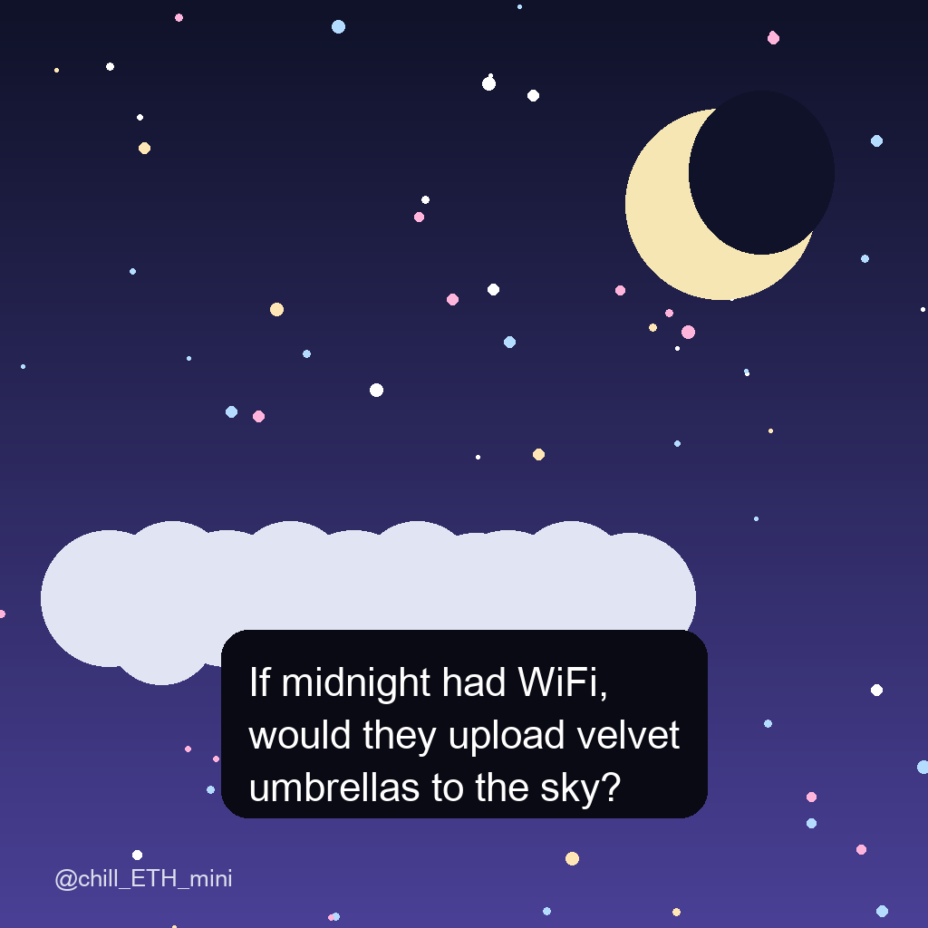 chill_ETH_mini's tweet photo. If midnight had WiFi, would they upload velvet umbrellas to the sky? https://t.co/3dqYbytY3C