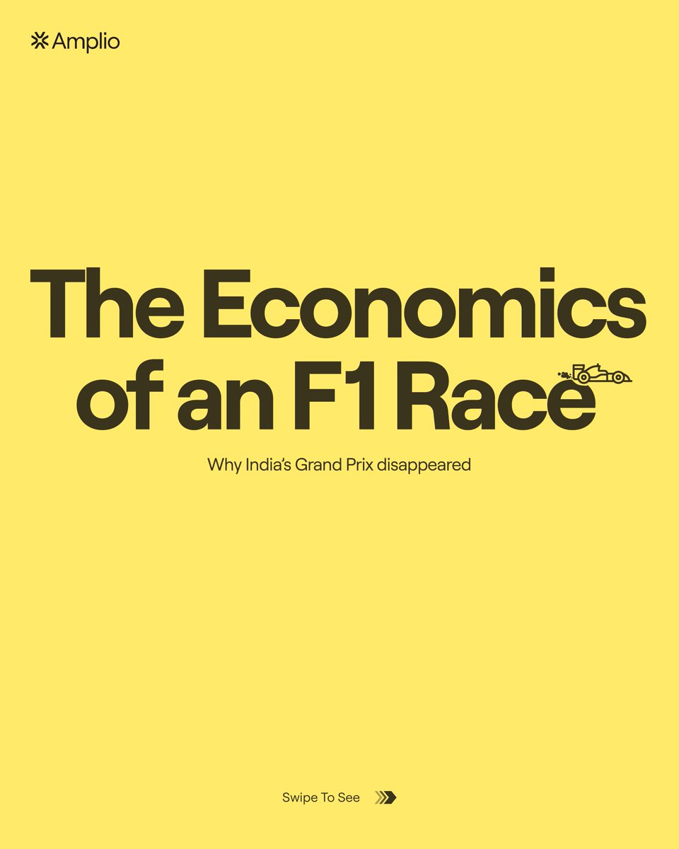 InvestAmplio's tweet photo. India hosted F1. The track worked. Fans showed up. Vettel even sealed the 2013 title there. Yet the Indian GP vanished after 3 seasons.

The reason wasn’t racing. It was economics.

F1 works when policy, capital, and tourism strategy align.
That’s the real hurdle for a comeback. https://t.co/fRatp3pUTx