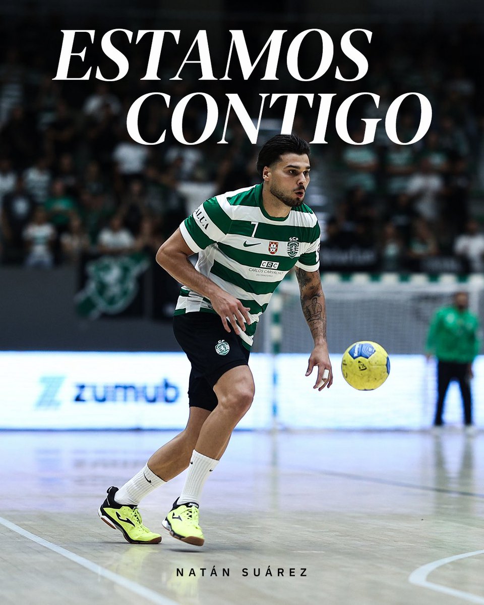 Natán Suárez sofreu uma lesão e vai apoiar o #AndebolSCP de fora durante algum tempo 🫂

A família Sportinguista está contigo, Leão 💚