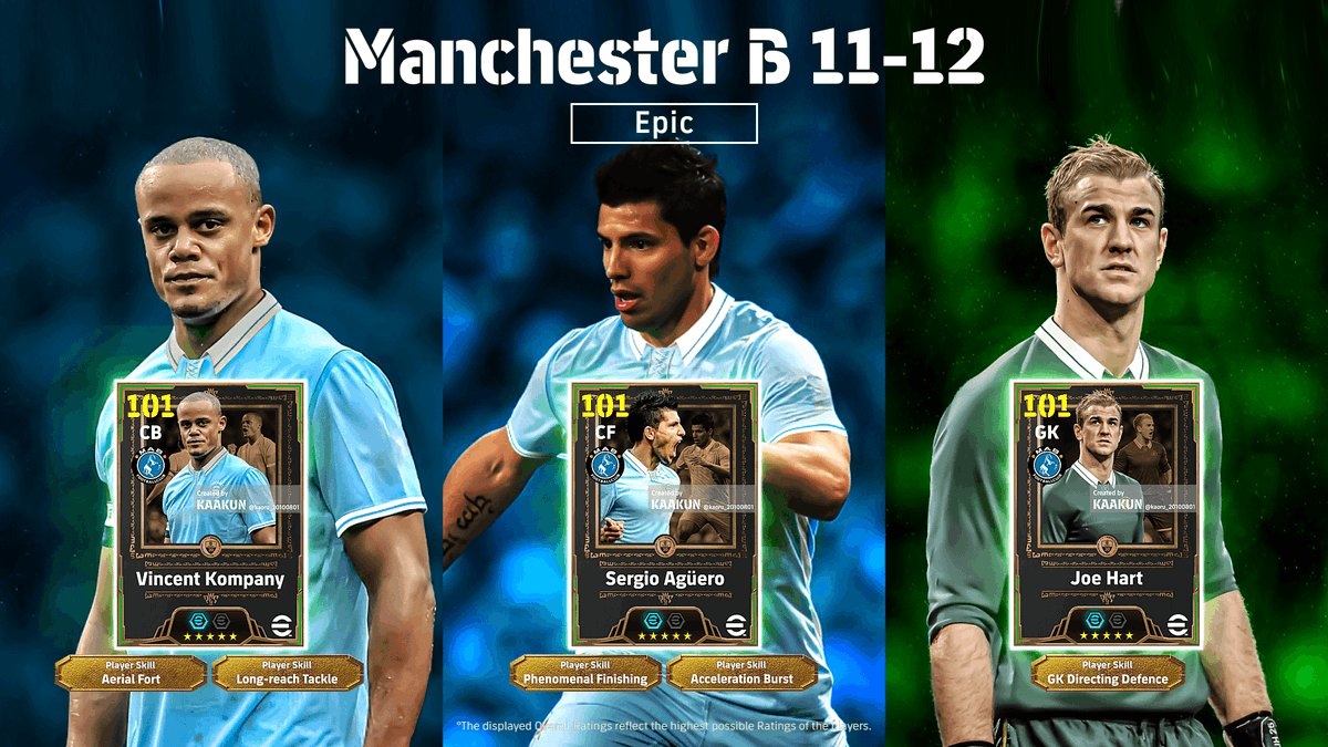 kaoru_20100801's tweet photo. 【Epic: Manchester B 11-12】
🇧🇪 Vincent Kompany
🇦🇷 Sergio Agüero
🏴󠁧󠁢󠁥󠁮󠁧󠁿Joe Hart
*Concept https://t.co/7nCrCNFUkL