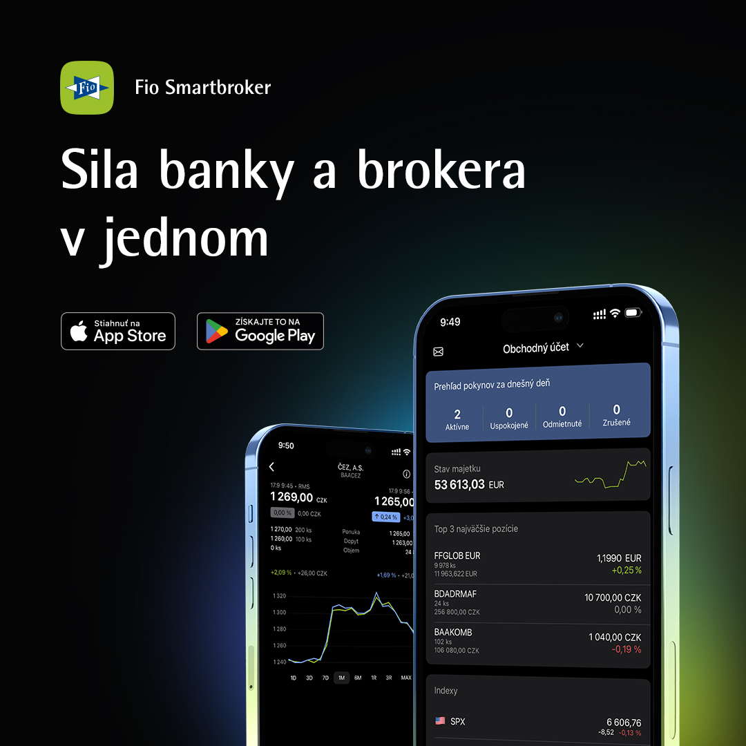 FiobankaSK's tweet photo. Fio Smartbroker vám umožní neustále sledovať situáciu na vybraných zahraničných trhoch a pohodlne investovať kedykoľvek a odkiaľkoľvek. https://t.co/poTV4XiyhO https://t.co/35xeZ8hArN