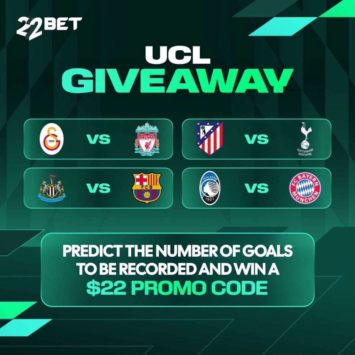 ⚽️ Champions League action tonight!🔥

Goals will fly tonight but the question is… how many?👀

Predict the total goals across today’s UCL matches &amp; stand a chance to WIN $22 💸

Comment your guess below 👇

NB: Ugandans Only 🇺🇬