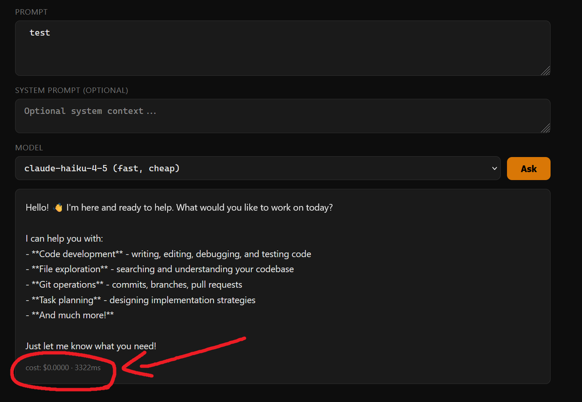 Alexini2121's tweet photo. Claude Code's API plan for free!

Anthropic provides a CLI tool with Claude Code, so i wrapped it in a Flask (python) webserver and exposed an API, now i can programmatically call my Claude Code PRO subscription through a simple http request and leverage Claude without paying extra for the API plan!

I also decided to make this completely free and open source!

Before anyone asks, this is a gray area of the TOS of anthropic, but as long as you use this for personal use and don't intend to use CCLG as a SaaS, you'll be fine.

Check it out on my github page (link in my profile)
