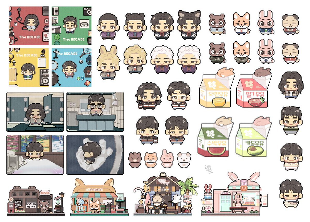 곧 덕질 한지 1주년이라 여는 소소한 이벤트... 🐻🦊🐰🐶
RT추첨 한 분께 아래 이미지로 구성된
UV스티커 팩을(방수 됨 유리컵에 부착 가능) 보내드립니다.
당발 3/23