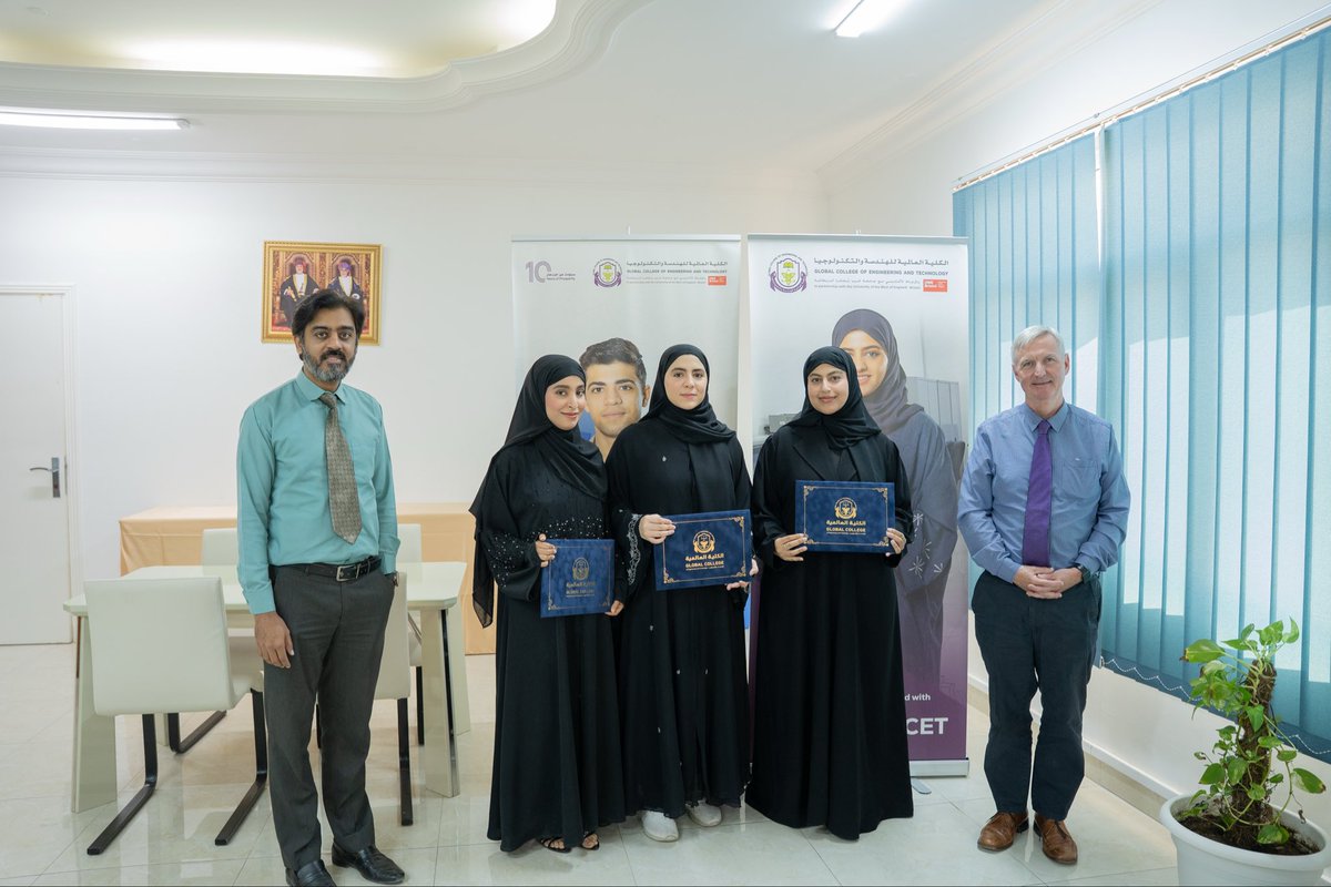 GcetOm's tweet photo. إنجاز يُضاف إلى سجل طلابنا 👏

حقق طلبة تخصص الأتمتة وهندسة الروبوتات من قسم الهندسة الكهربائية والإلكترونية المركز الأول في مسابقة
Unmanned Autonomous Cars (UAC 2026)
وذلك ضمن فعاليات المؤتمر الدولي الثالث لأنظمة المركبات غير المأهولة الذي نظمته كلية الهندسة بجامعة السلطان قابوس https://t.co/tak8G1MFBH
