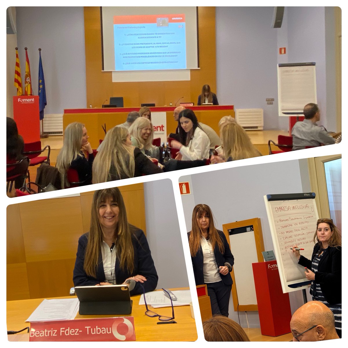 afaemmeoficial's tweet image. Hoy en @FomentTreball con el equipo de formación @afaemme  impartiendo la 1ra sesión de #GESTIÓN DE LA #DIVERSIDAD EN LA #EMPRESA 

📷 @BeatrizFernández-Tubau experta en políticas de igualdad &amp;amp; Presidenta Comisión de Igualdad @FomentTreball &amp;amp; Marta Maiques Comunicación @afaemme