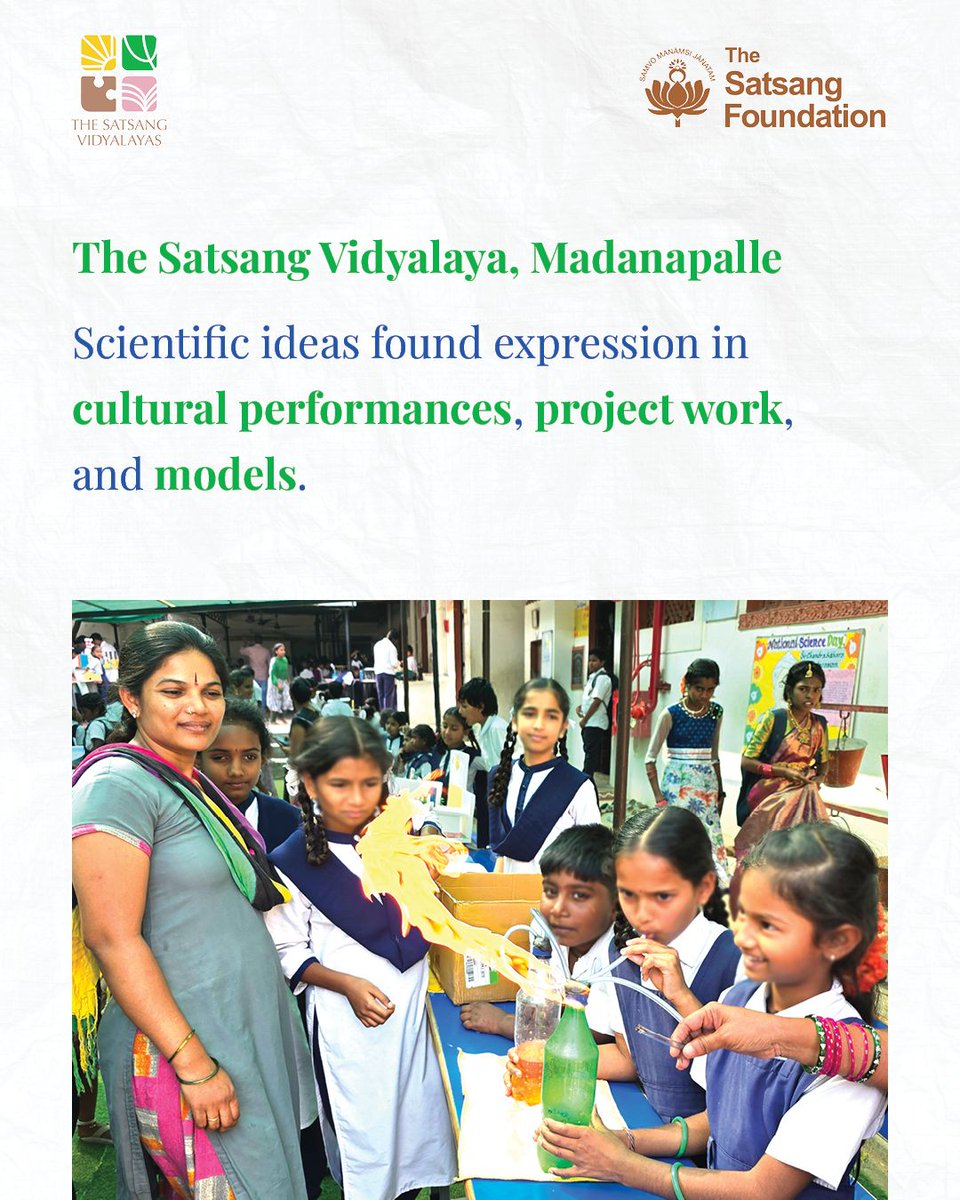 SatsangTweets's tweet photo. To support our #YoungInnovators in their learning journey, contribute at https://t.co/fk3AhGngos
To know more, write to connect@satsang-foundation.org.
#ScienceDay2026 #LearningBeyondBooks #STEMIndia #FutureScientists #Madanapalle #Lathira https://t.co/IPpWVCj07g