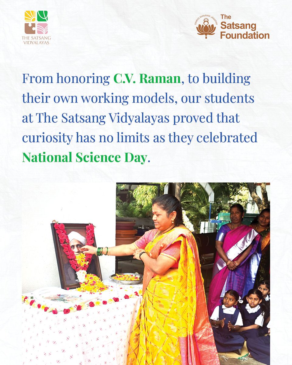 SatsangTweets's tweet photo. To support our #YoungInnovators in their learning journey, contribute at https://t.co/fk3AhGngos
To know more, write to connect@satsang-foundation.org.
#ScienceDay2026 #LearningBeyondBooks #STEMIndia #FutureScientists #Madanapalle #Lathira https://t.co/IPpWVCj07g
