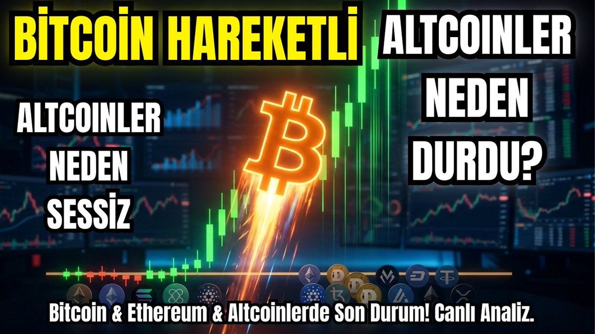 Bugün 17.30’da yayındayız.
Kriptoya ilgisi olan herkesi beklerim.
Bitcoin Hareket Ediyor Ama
Altcoinler Hâlâ Sessiz! Sebebi Ne?
Bitcoin, Altcoin Son Durum Analiz!   
youtube.com/@cryptoozzy
