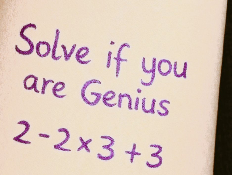 only geniuses will get this right