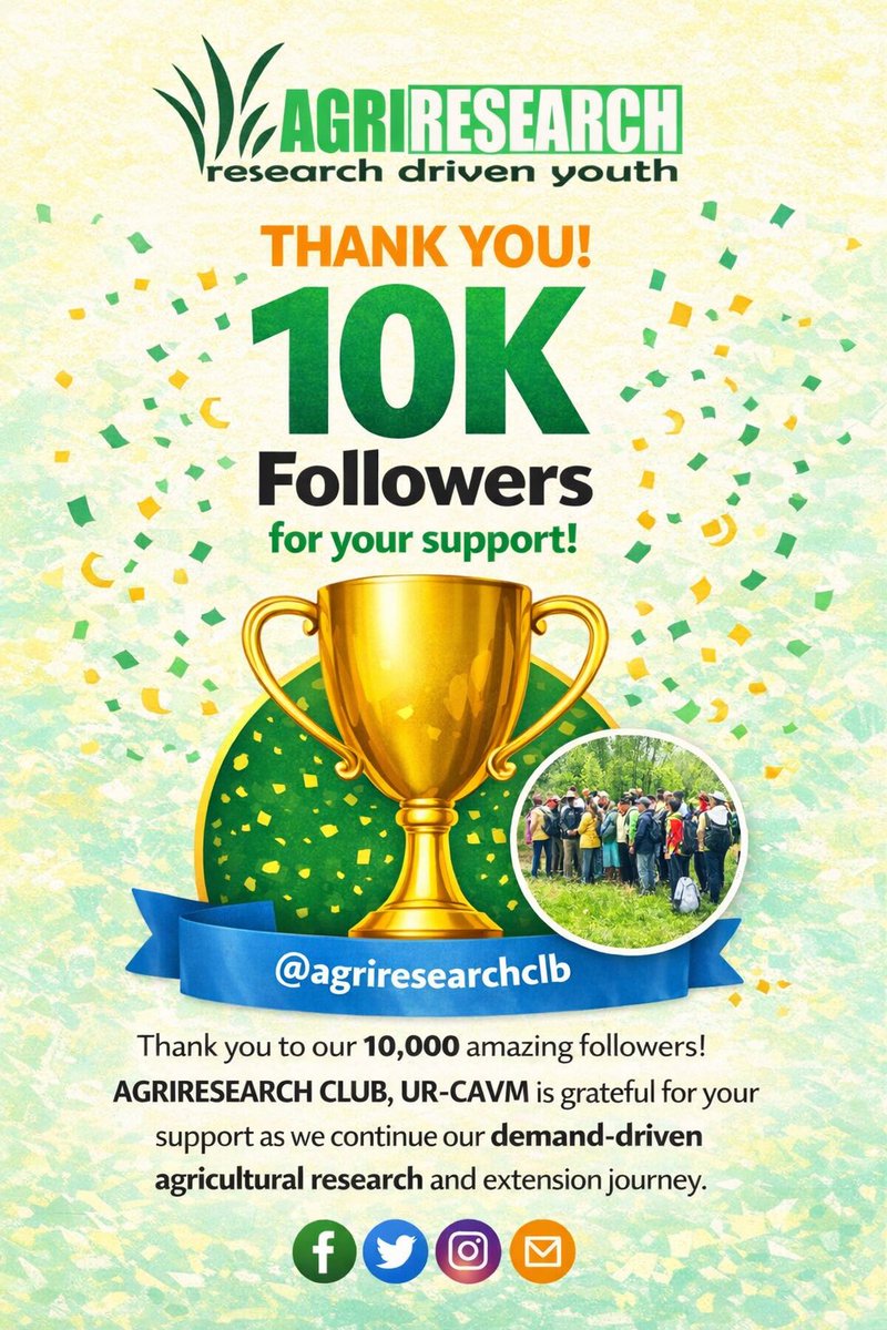 agriresearchclb's tweet photo. We sincerely thank you for being part of our #10K milestone. Your support fuels our mission. https://t.co/qDuHOc6rmo