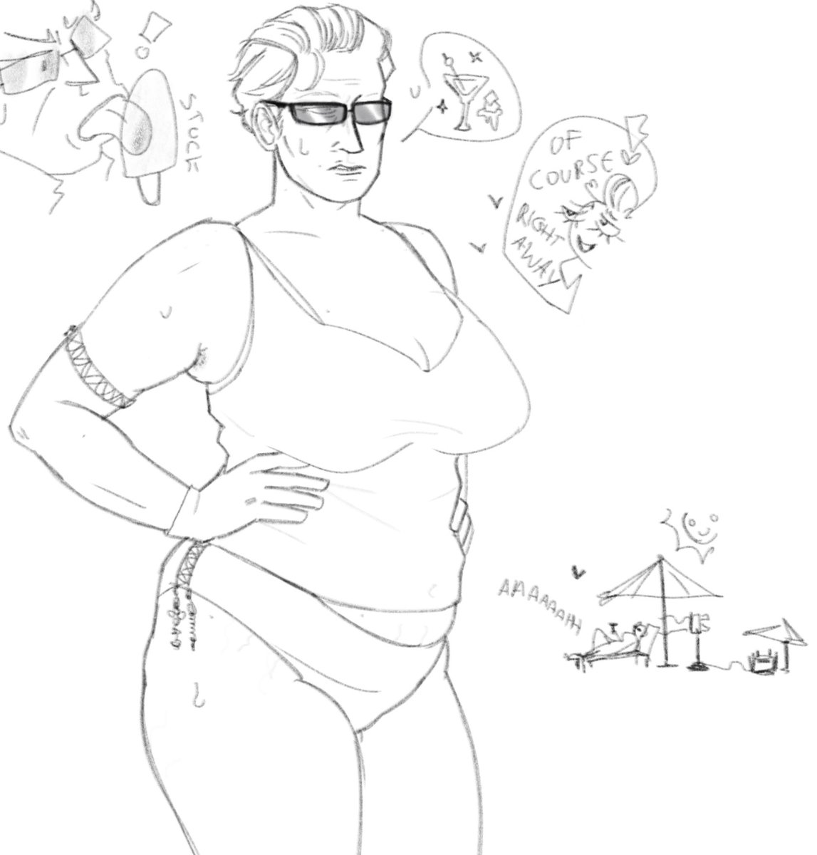 This old draiwng…uh, verrrry boobiful wesker