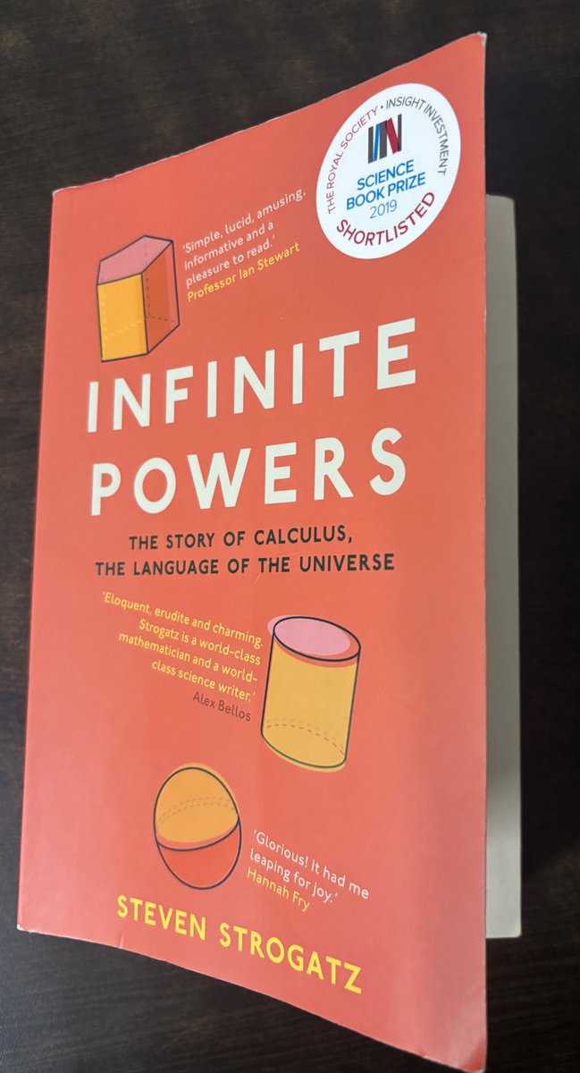 TryDevendra's tweet photo. Read Infinite Powers by Steven Strogatz over weekend. A brilliant account of how calculus
— developed centuries ago — quietly powers much of the modern world, from space exploration to smartphones.
Reminder to the enduring power of curiosity and mathematics. Highly recommended. https://t.co/Fu9bnMEan3