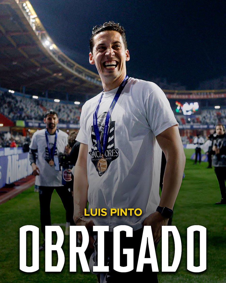 Chegou ao Vitória SC com um plantel muito jovem e com a pressão de meter a equipa no 5º lugar. Para surpresa de todos levou o nosso clube a conquistar o terceiro troféu da sua história.

Gratidão é a palavra certa. O maior dos sucessos mister Luis Pinto. Nunca serás esquecido 🤍