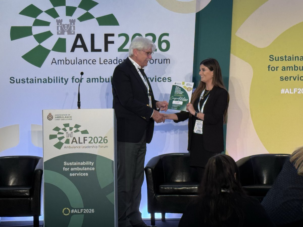 AACE_org's tweet photo. Congratulations to Rebecca Lennox who wins #ALF2026’s best research presentation for The ModiBodi #Sustainability Project: Enhancing Staff #Wellbeing &amp; Reducing Environmental Impact. 

Presenter Emily Gibbs collects the award from Jerry Overton, Priority Dispatch / @TheIAED. https://t.co/oAaHlFMqDT