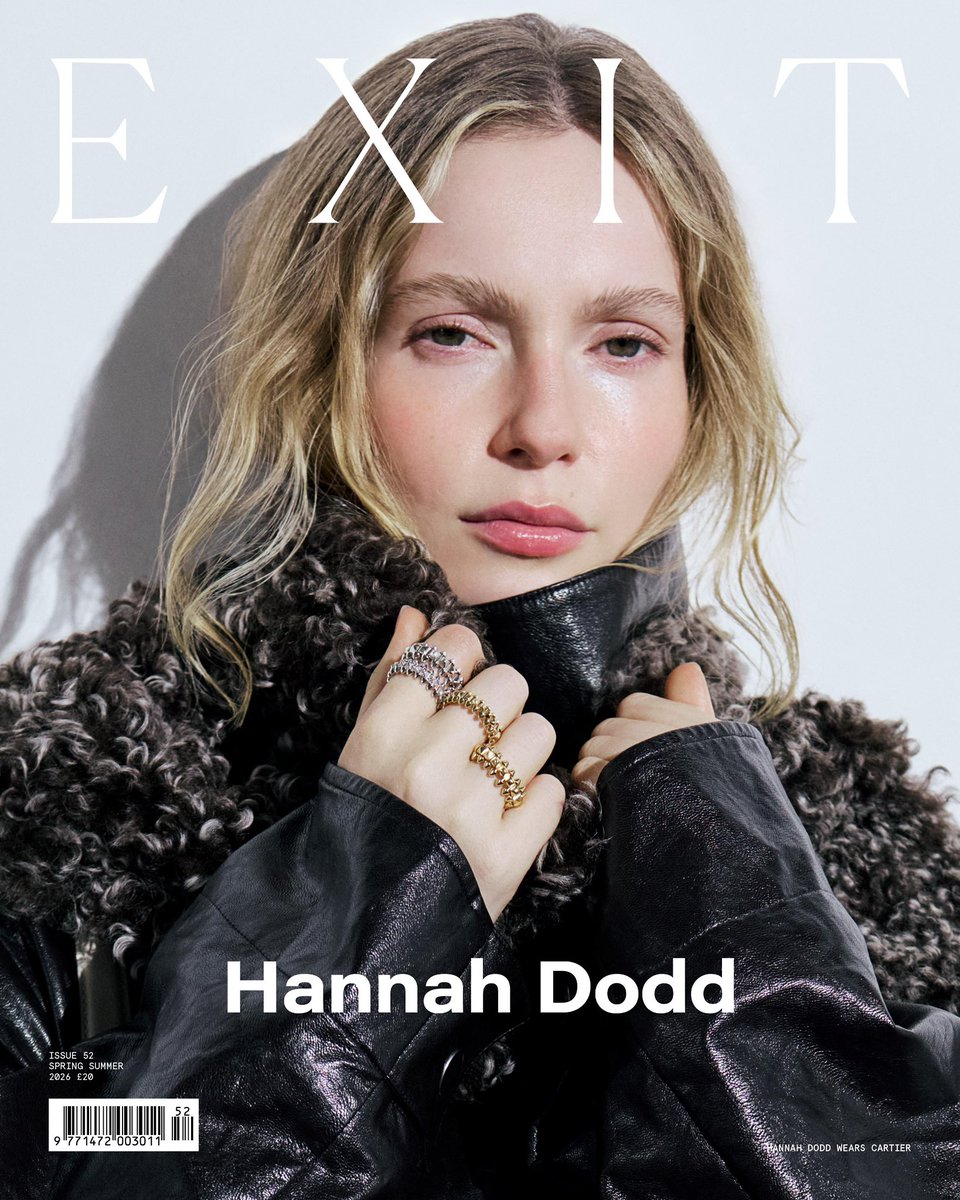 EXITMAGAZINE's tweet photo. Our first cover for SPRING SUMMER 2026 starring HANNAH DODD wearing CARTIER photographed by GIUSEPPE VACCARO Fashion by MANVI BHATNAGAR Beauty SARAH HILL Hair JOSH KNIGHT Manicurist SASHA GODDARD 

EXIT SHOP
https://t.co/a6hA6cBFOI

#hannahdodd #cartier  #netflix  #bridgerton https://t.co/MVVMFz0D9O