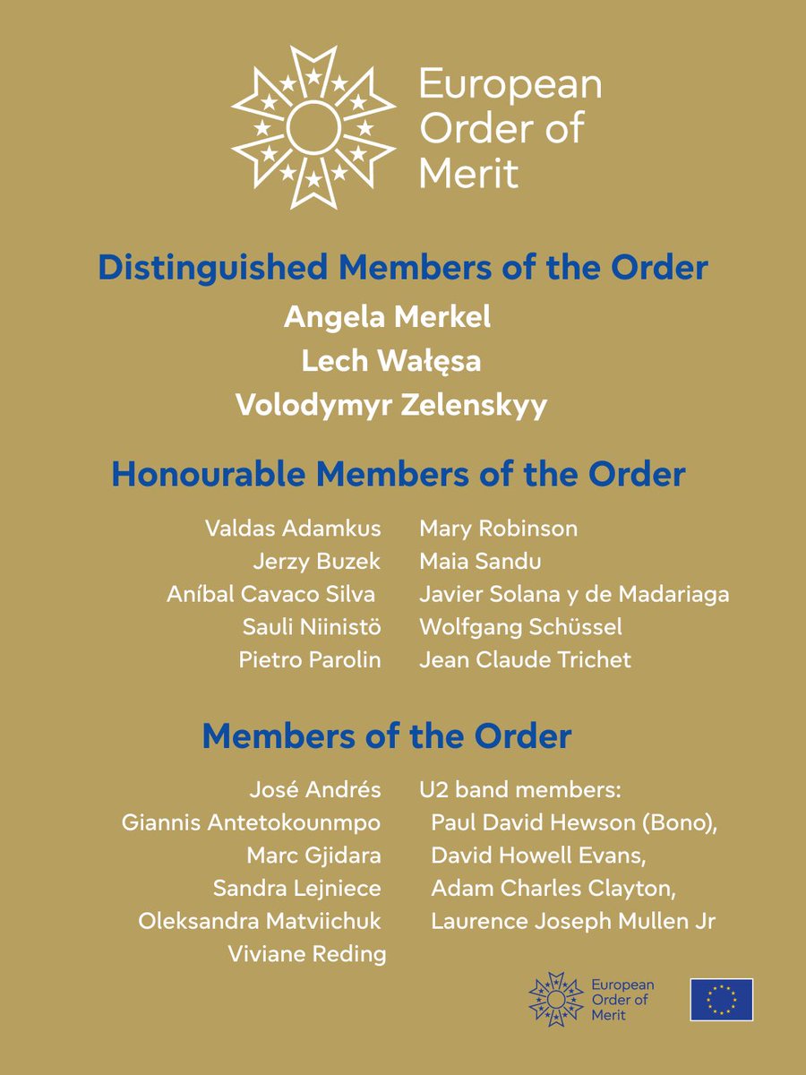 To mark the 75th anniversary of the Schuman Declaration in 2025, Parliament established the first European distinction of its kind, a European Order of Merit.
 
The first laureates were announced today in Parliament.
 
Learn more: link.europa.eu/RhTbxW