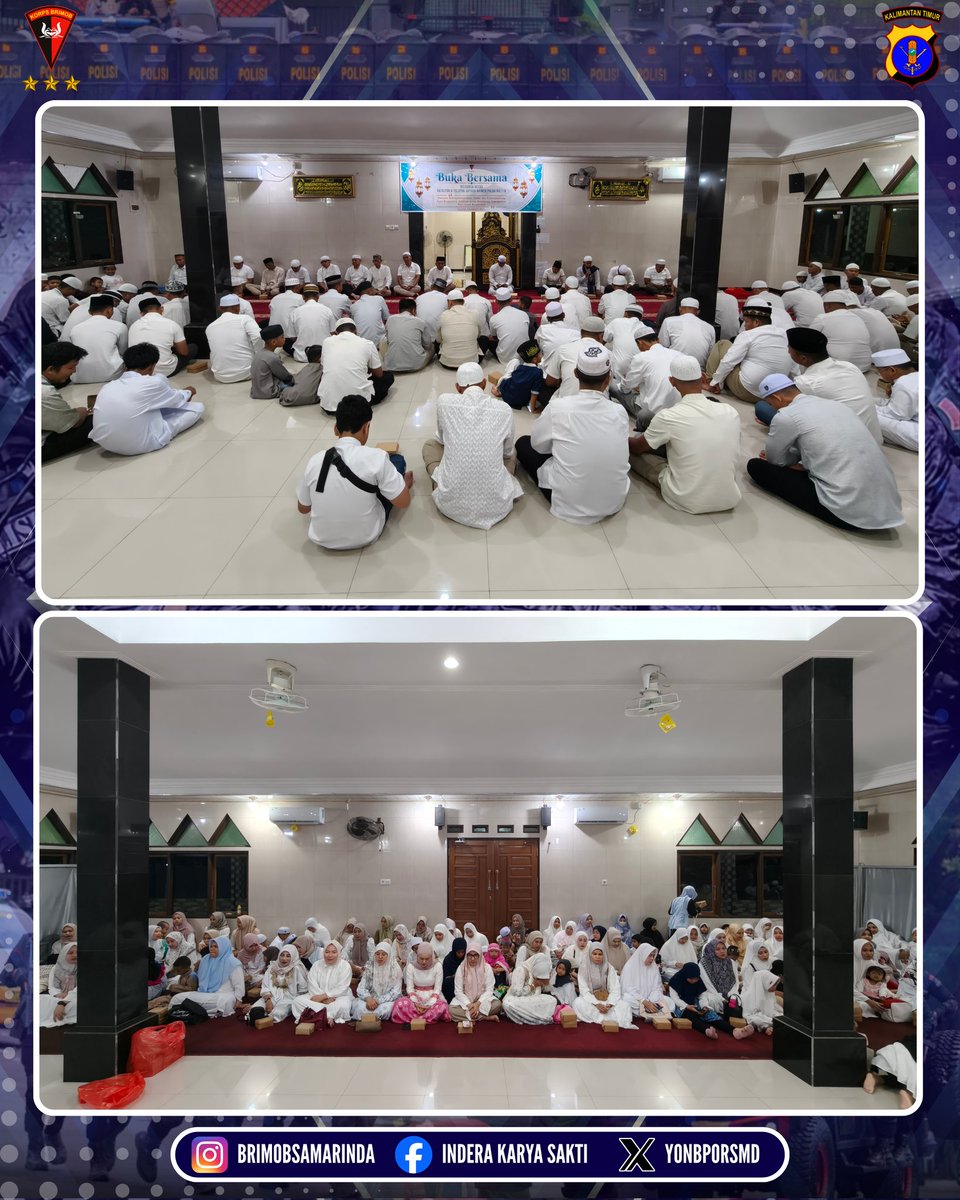 yonbporsmd's tweet photo. Pererat Ukhuwah Ramadan, Personel Batalyon B Pelopor dan Bhayangkari Gelar Buka Puasa Bersama https://t.co/3Y45EWfaNg