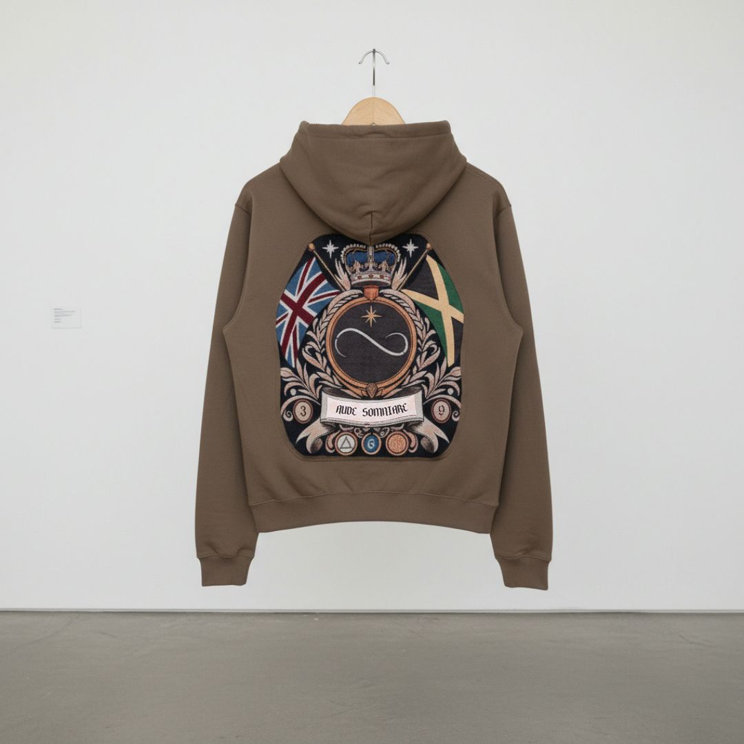 Legacy is stitched, not spoken.
The Coat of Arms Tapestry Hoodie blends royal symbolism with street heritage - crafted for those who carry purpose in silence.
Rule your world, quietly.
#ThetaForever #StreetRoyalty #LegacyWear