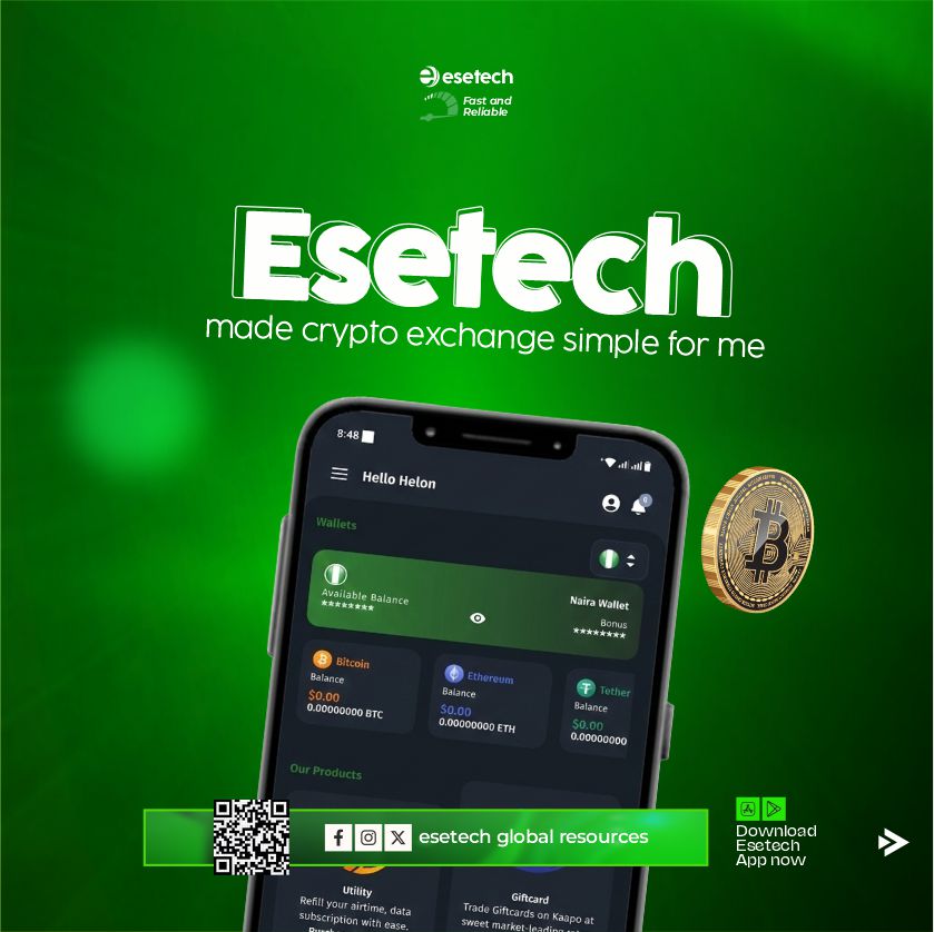 esetechservices's tweet photo. Used random WhatsApp vendors to exchange my crypto.

Some disappeared.
Some stopped replying.
Some tried to scam me.

Then I found Esetech. 💚

• Fast crypto to cash
• Clear rates
• No vendor drama

Now I trade and get paid without stress.

Start your crypto journey today.
Download the Esetech app.
https://t.co/5JUS5cArf8