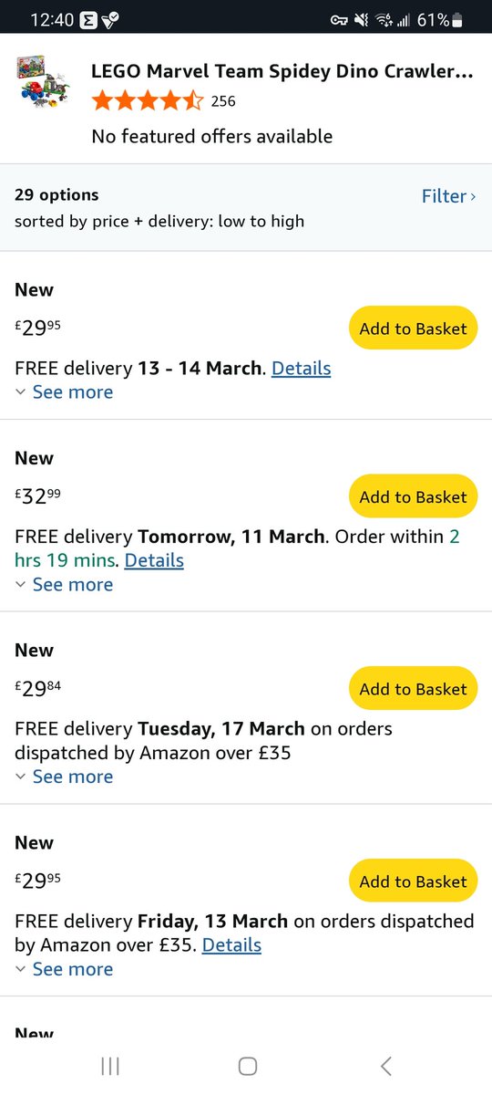 ProBuyingToys's tweet image. £15 (39% off) in November a month before it retired.

It's double that already and it's fighting basic economics: supply vs demand and supply has ceased.

Only one thing can and is happening...#LEGO #Scarcity