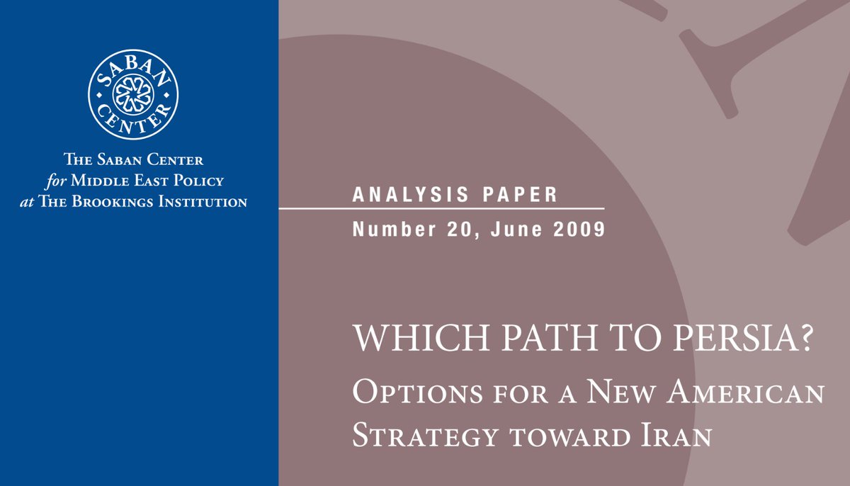 Which Path To #Persia 
by Brookings

A long strategy to destroy. Not for people.

#IranWar