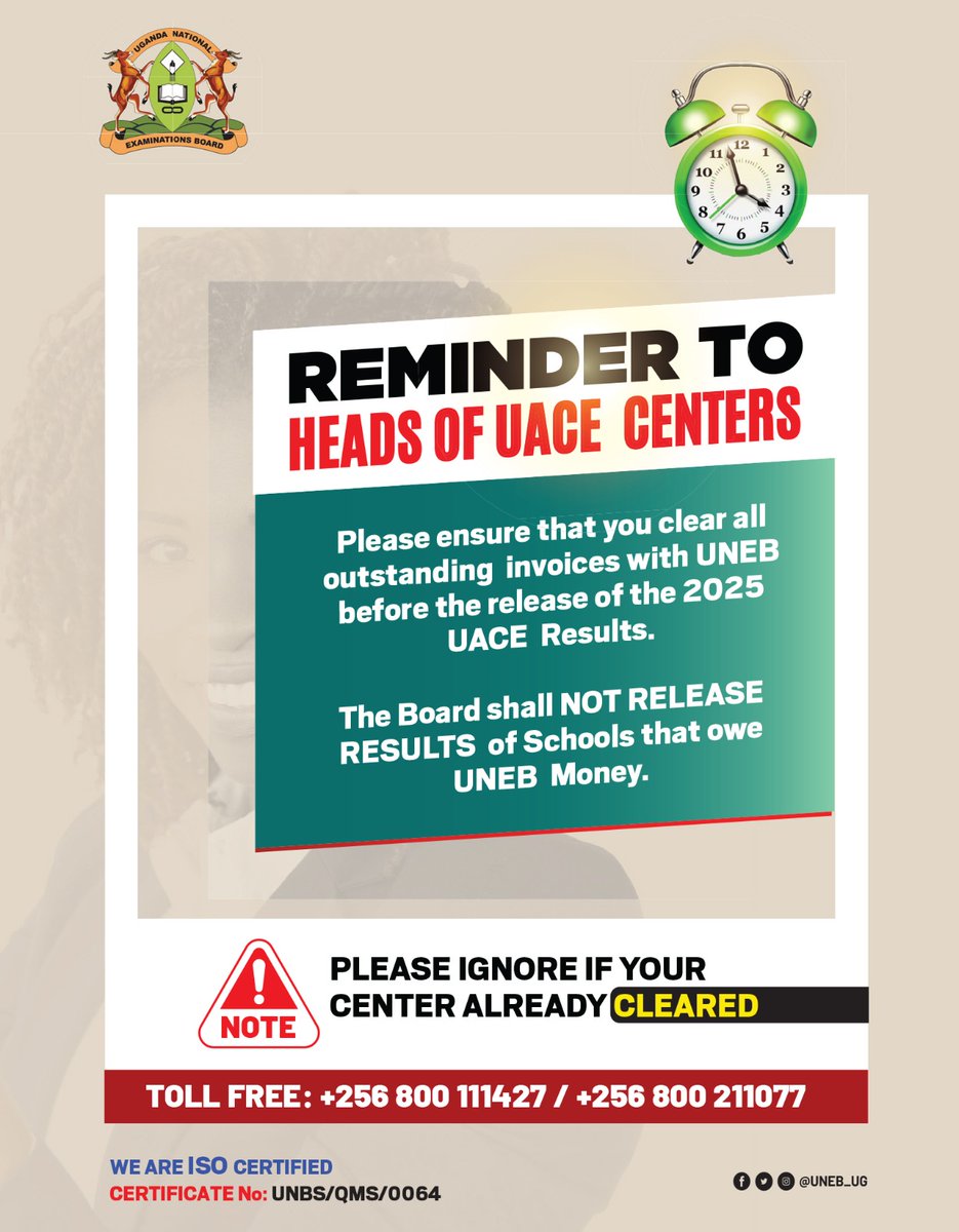 Reminder to Heads of #UACE Centers.
