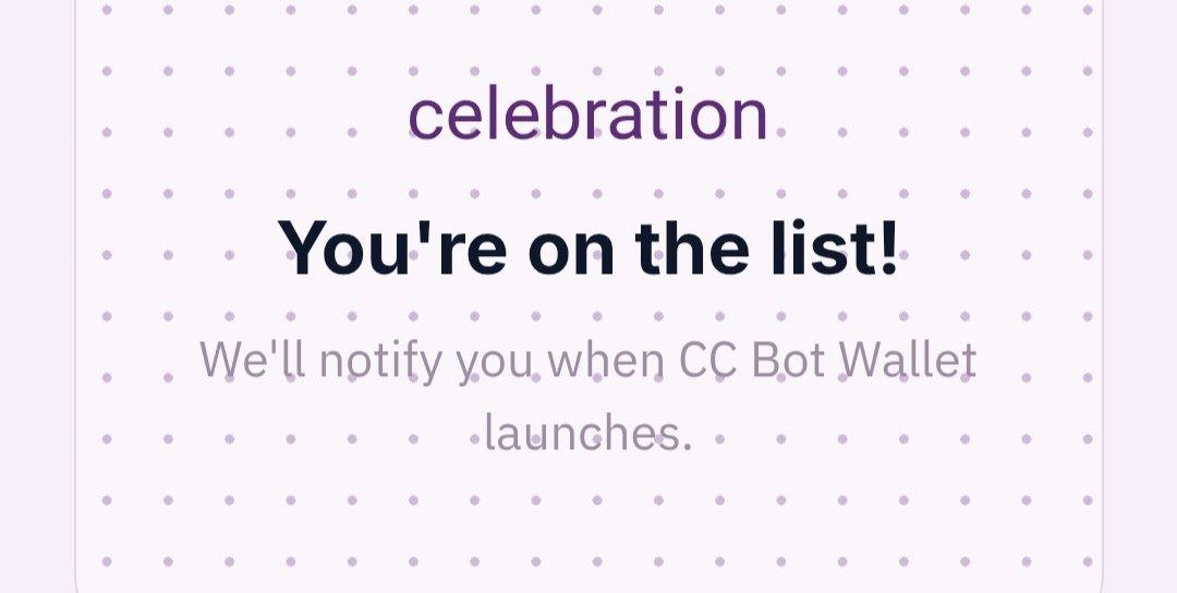 SuepAngel82507's tweet photo. Benefit-Focused (Clean)Tired of missing out? ๐ค
The @ccbotio waitlist is officially live. Secure your spot early to get first access to the next generation of crypto automation.
Join here: https://t.co/CjRVOo64o8
#CCBot #Web3 #Crypto https://t.co/j90KfVCQYT