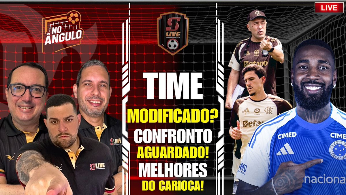 s1_live's tweet photo. 🚨 NO ÂNGULO AO VIVO! 🔴⚫

Do Fla-Flu ao Cruzeiro: as mudanças de Leonardo Jardim e as homenagens a Gerson e Tite! 🏟️

Com: 🎙️ @JulioMiguelNeto, @carloscereto e @renanmoura1989

⏰ 11h BRT
🔗 https://t.co/NCsDS1uo9l

#Flamengo #CRF #NoAngulo #FlaFlu #Brasileirao 🚀 https://t.co/WdCllbOktP