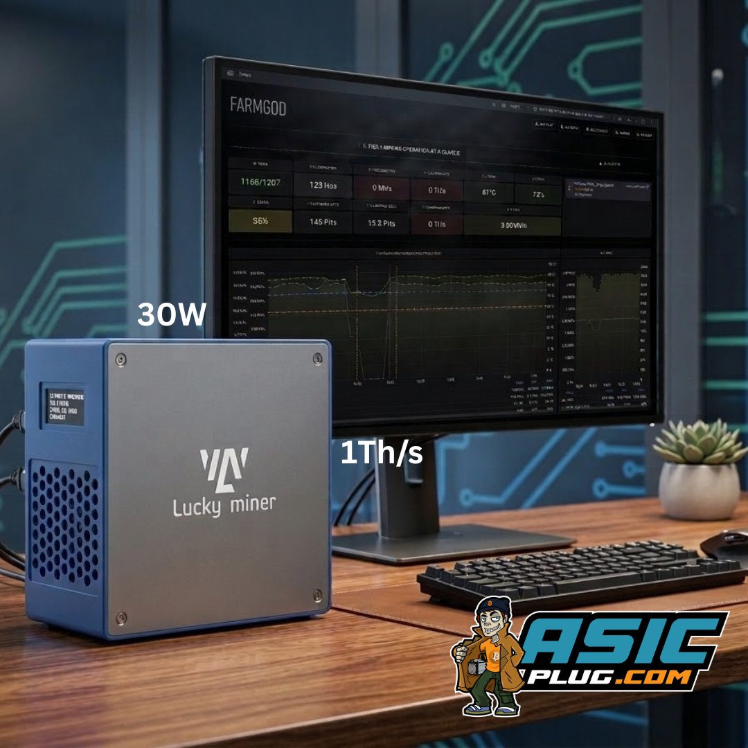 asicplug_'s tweet photo. Why just watch Bitcoin… when you can mine it?

The Lucky Miner LV07 brings real mining power to your desk.

Start stacking sats today. 

https://t.co/vj9u5cZISz

#Bitcoin #CryptoMining #LuckyMinerLV07 #MiningRig https://t.co/lBLX7nAnRM