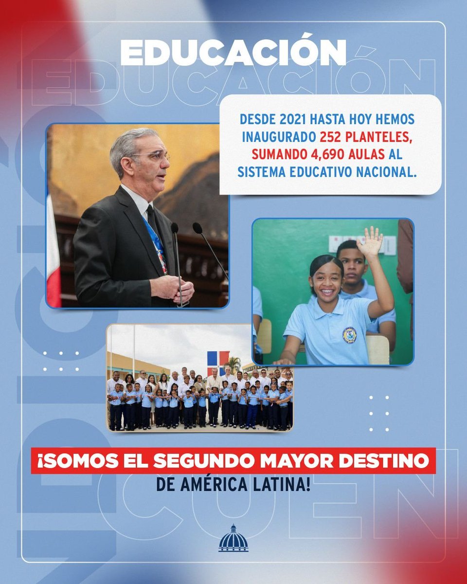 scarletbenzan's tweet photo. 1/2 El progreso de la República Dominicana se refleja en sectores clave como turismo, educación, salud y empleo.

Estos resultados muestran un gobierno comprometido con el desarrollo integral y la mejora de la calidad de vida de todos los ciudadanos.

#CuentasClarasRD🇩🇴
 #SigamosCambiandoRD🇩🇴