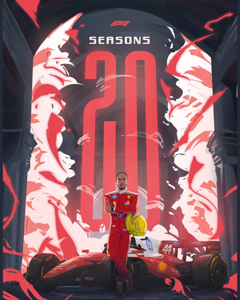 Celebrating 20 seasons in Formula One — Lewis Hamilton 🏁

Inspired by a piece from the great @jalcalara

#LewisHamilton #F1 #Formula1 #ScuderiaFerrari #SportsIllustration
