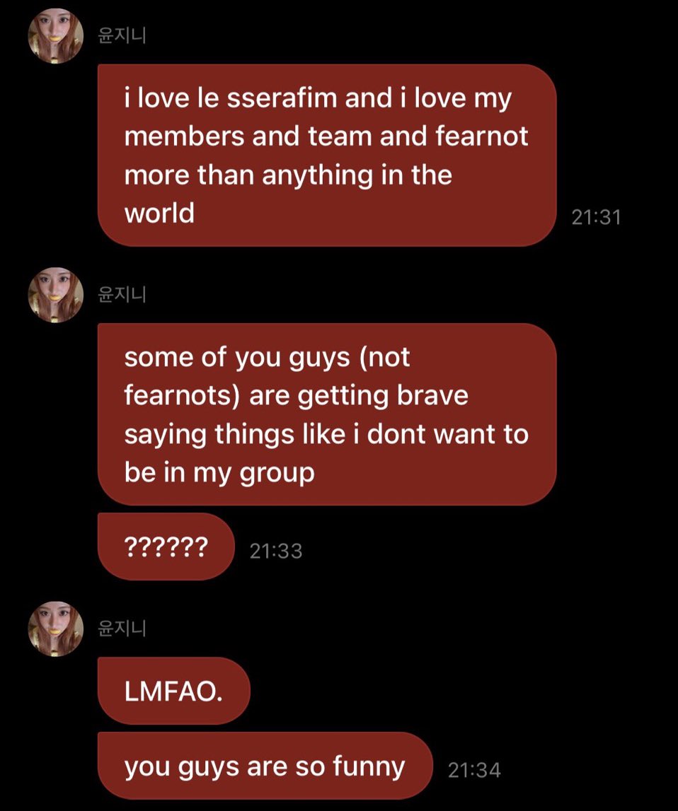 yunjinrs's tweet photo. mind you, this was not even 24h after people were saying yunjin would’ve rather debuted in another group.. please stop with your odd speculations trying to insert lsf in this. https://t.co/9Sdv7zJKOK