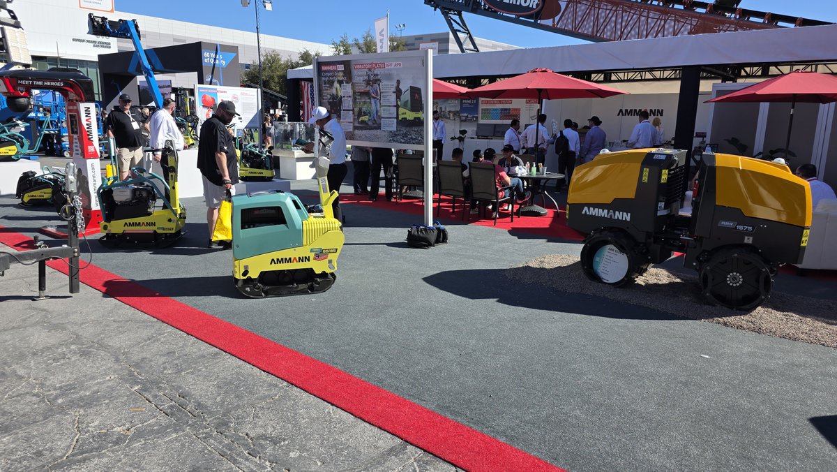 EquipEast's tweet image. Ammann showing their compaction lineup at CONEXPO-CON/AGG. From trench rollers to soil compactors, these machines are designed for durability and consistent results in the field.

#EquipmentEast #Ammann #Compaction