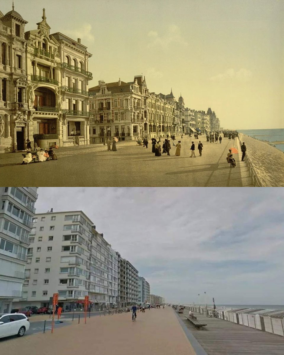 Ostend, Belgium in the late 1800s and today

This is architectural terrorism