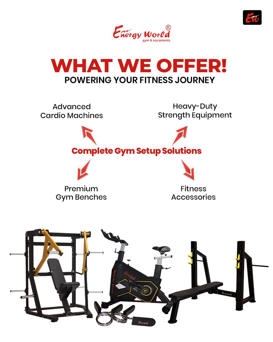 energyworldin's tweet image. Build a gym that delivers strength, performance, and real results. 💪
Premium equipment, smart planning &amp;amp; complete gym setup solutions.

📍 Akash Ganga Colony, Pilibhit Bypass Rd, Bareilly 📞 Call us: 999-766-6151 
🌐 energyworldindia.com

#EnergyWorld #GymSetup #Fitness