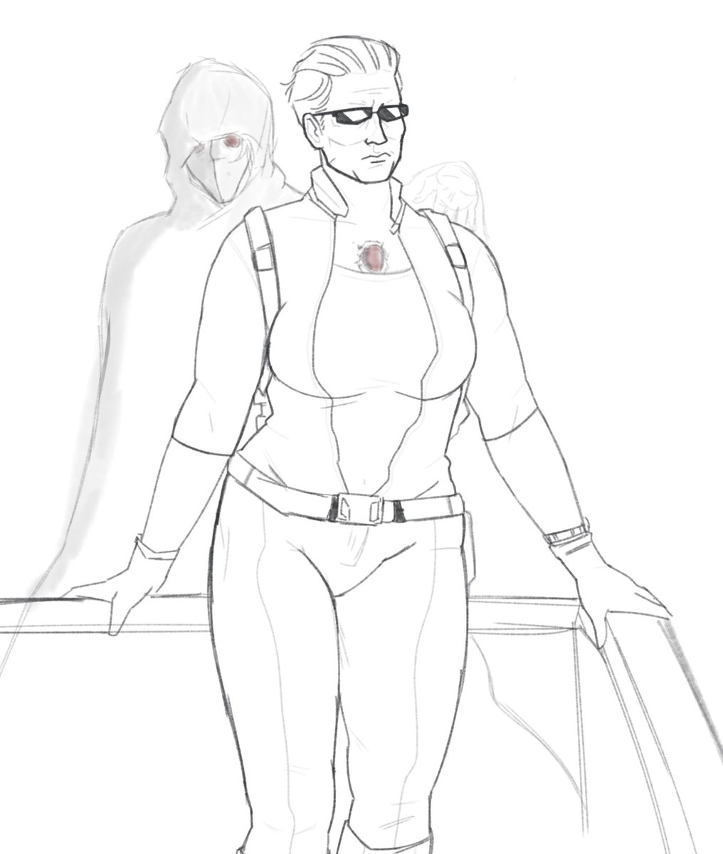 Older drawing of Jill n Wesker’s roles reversed