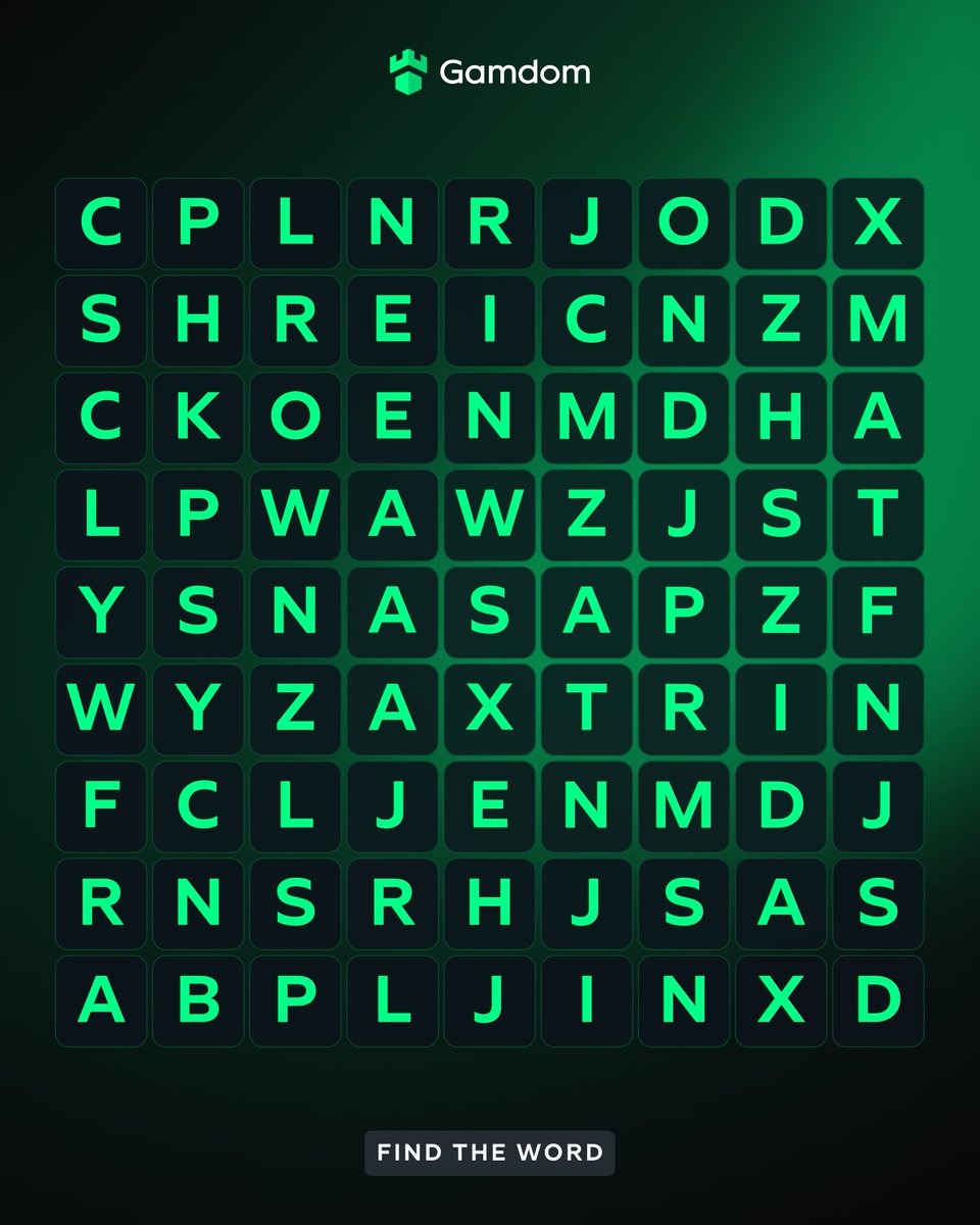 Find the hidden word! 🧩

Reply with your answer and  userID for a chance at FREE spins! 🎰

💚 + 🔄 - *KYC Lvl 2 verified Gamdom users only