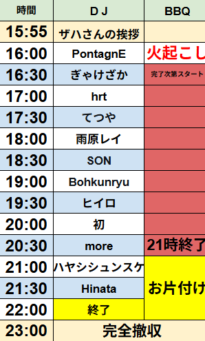 3月20日金曜日祝日に名古屋市のATLANTISで行われる3829フェス
開催まであと10日！
タイムテーブルを公開いたします。

改めまして当日参加される方はよろしくお願いします！
#3829フェス