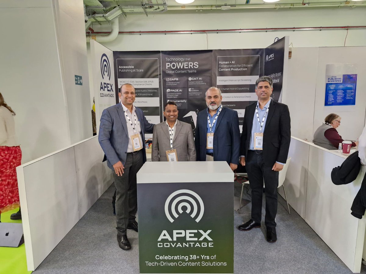 Apex_Content's tweet photo. Day 1 at London Book Fair 2026 is underway! Join us at Stand #5F100, Olympia London and meet our team. https://t.co/6JtzPx8ANB