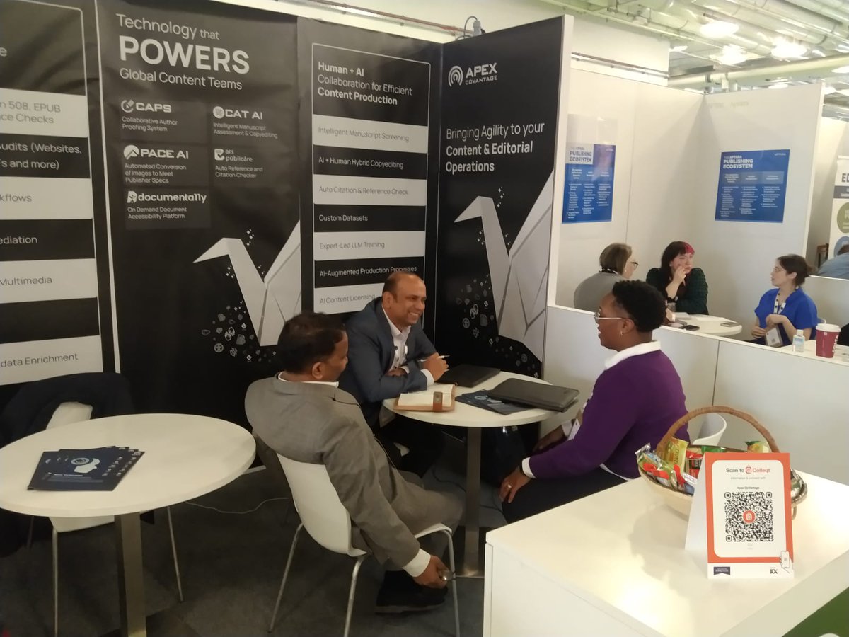 Apex_Content's tweet photo. Day 1 at London Book Fair 2026 is underway! Join us at Stand #5F100, Olympia London and meet our team. https://t.co/6JtzPx8ANB
