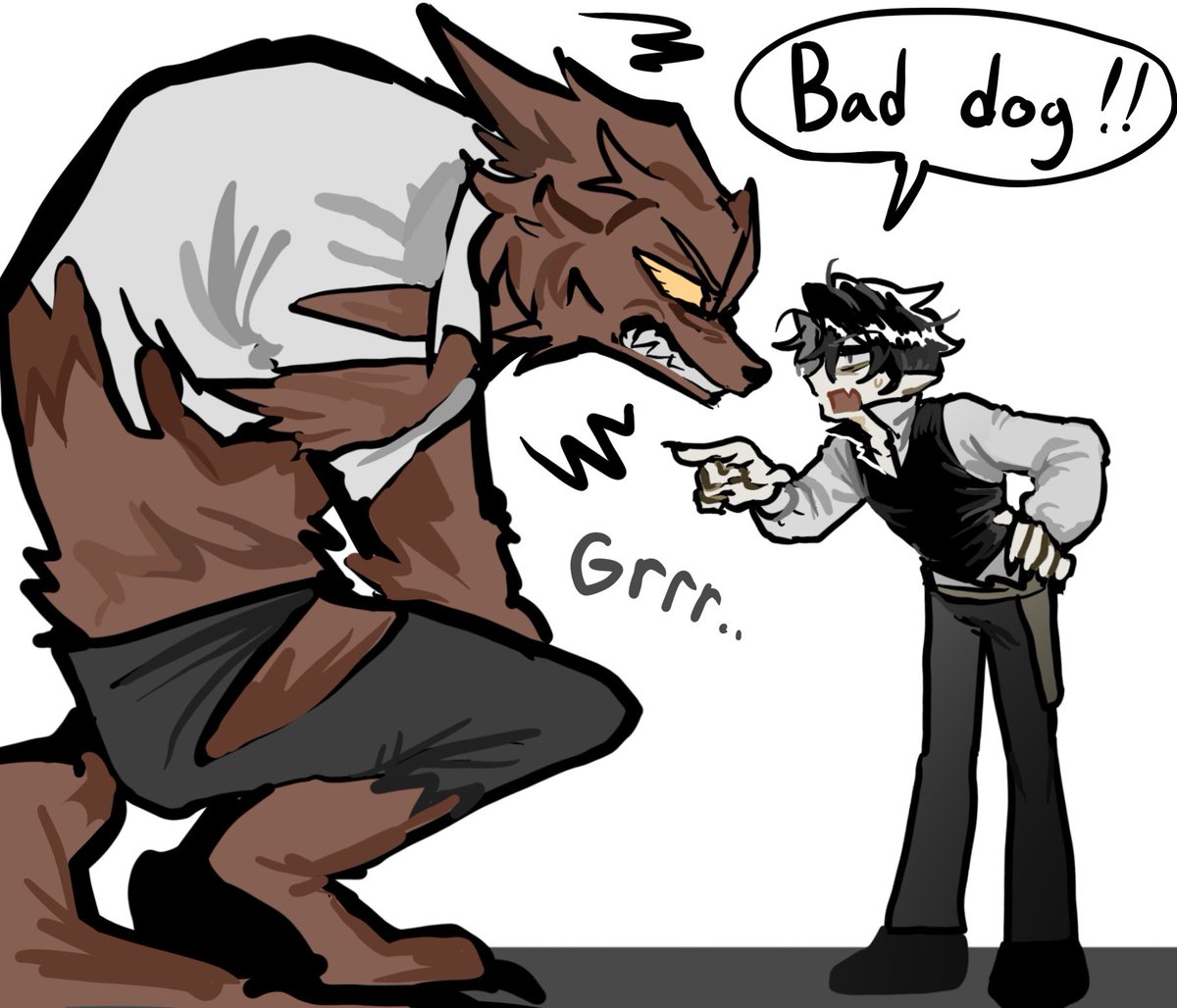 crocodilevegan's tweet image. Bad dog!

#deadplatefanart