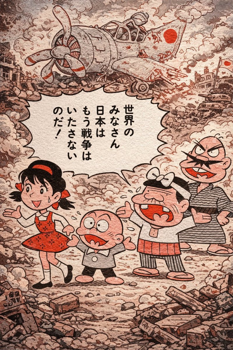 ✌️バカボンのパパに拍手👏
#戦争止めてくる
#戦争