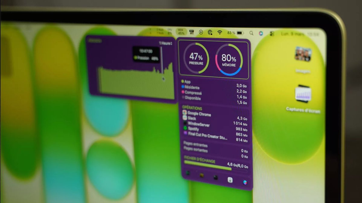 LelloucheNico's tweet photo. 💻 Je teste le MacBook Neo depuis quelques jours et voici mon verdict sur l’ordinateur Apple à 599-799 euros :

J’avais peur d’une grosse déception (la RAM notamment), mais c’est une immense réussite :

➕ L’A18 Pro fait tout tourner sans problème, c’est très fluide et à des années-lumière du MacBook 12 pouces d’il y a quelques années. Bonus : il ne chauffe jamais car puce optimisée pour un petit appareil.

➕Pas de problème avec la RAM : l’optimisation d’Apple empêche de dépasser les 85 % sur un usage normal. J’aurais préféré 12 Go avec l’A19 Pro, mais le choix d’Apple ne fait pas du Neo un ordinateur à fuir (et permet ce prix).

➕J’ai même joué avec (Oceanhorn, les Sims 4) ou tenté des exportations Final Cut en 4K : ça fonctionne sans problème.

➕ La qualité de finition est aussi bonne que sur un MacBook Air (aluminium, clavier, trackpad, haut-parleurs…).

➕ L’écran de 13 pouces est pile à la bonne taille et d’une qualité équivalente au Air. Il ne manque que le réglage automatique de la luminosité. Cool de ne pas avoir d’encoche.

Néanmoins, quelques reproches (uniquement ce qui m’a embêté, je trouve ridicule de faire la liste des différences avec un appareil qui coûte le double) :

➖ Le modèle 256 Go est pour moi assez problématique. On a moins de 200 Go une fois la session configurée et Touch ID manque dès qu’on veut auto-compléter un mot de passe dans Safari ou Chrome : prenez la version 512 Go.

➖Les benchmarks en multi-core montrent que l’A18 Pro est moins bonne que l’Apple M1 de 2020 (mais équivalente à l’Apple M3 en single core). Le MacBook Air est un choix plus polyvalent, même sir le Neo est suffisant pour un usage web/bureautique.

➖Le clavier non-rétroéclairé est frustrant si on l’utilise le soir et qu’on n’a pas l’habitude du clavier du Mac, ce qui est embêtant quand on cible le public des PC.

➖L’autonomie est taillée pour la journée, mais je recommande le chargeur dans le sac. Ça monte à 30W et c’est lent (plus de 2 heures), mais il peut vite se décharger sur les grosses utilisations.

➖Et enfin, je vais vous surprendre, je trouve les couleurs pas assez osées. C’est rafraîchissant, mais pas l’iMac.

Apple a réussi son coup et ne vend pas un ordinateur au rabais à 699 euros : le MacBook Neo est clairement une machine suffisante pour 90 % des besoins (et Apple va facilement doubler son volume de ventes). Néanmoins, je continue de recommander le MacBook Air M3 ou M4 en promo si la différence n’est pas grande : c’est plus polyvalent (ports, vitesse SSD, gestion des écrans, puissance, etc.), donc un meilleur achat sur le long terme. 

Cela n’enlève rien aux qualités du MacBook Neo : la proposition d’Apple est très bonne et lui ouvre un nouveau marché. Vu le nombre de questions que je reçois depuis son annonce, plein de personnes sont sur le point d’acheter leur premier Mac (et vont avoir une bonne machine).

Une de mes grandes interrogations est la capacité d’Apple à maintenir ce prix dans un contexte de pénurie de la RAM et du stockage. Ou d’améliorer l’ordinateur sur le court terme.

Mon test complet sur Numerama ➡️ https://t.co/am23iIimis

(J’ajoute qu'un test vidéo complet du MacBook Neo sur YouTube devait arriver à 14h, mais que le montage prend un peu plus de temps que prévu. Je partagerai le lien dans l’après-midi quand c’est finalisé et validé ! ☺️)